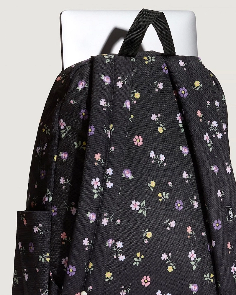Mochila Vans Realm Off The Wall Estampado Floral Negro Mochila Vans Realm Off The Wall Estampado Floral Negro