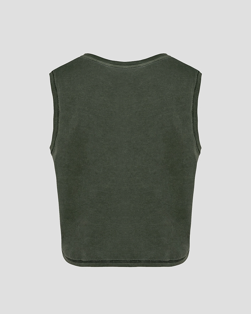 Old scholl forest organic Crop Top