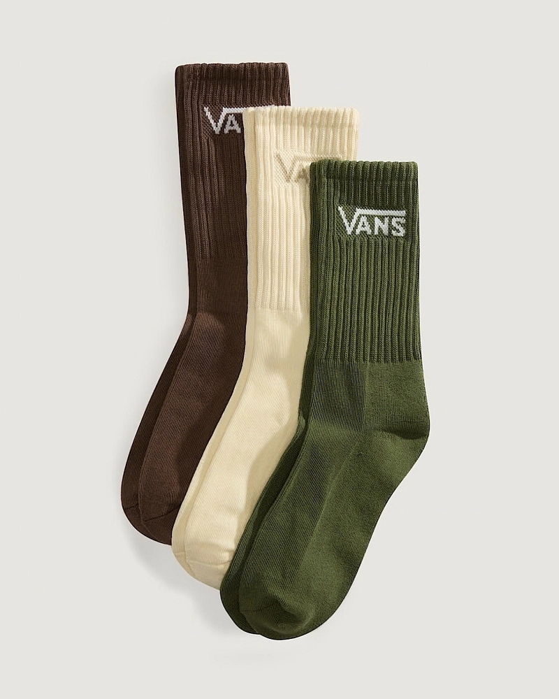Pack de 3 Calcetines Vans Classic – Verde Oliva, Crudo y Marrón Pack de 3 Calcetines Vans Classic – Verde Oliva, Crudo y Marrón