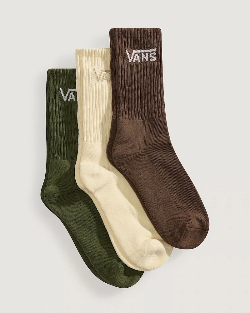 Pack de 3 Calcetines Vans Classic – Verde Oliva, Crudo y Marrón Pack de 3 Calcetines Vans Classic – Verde Oliva, Crudo y Marrón