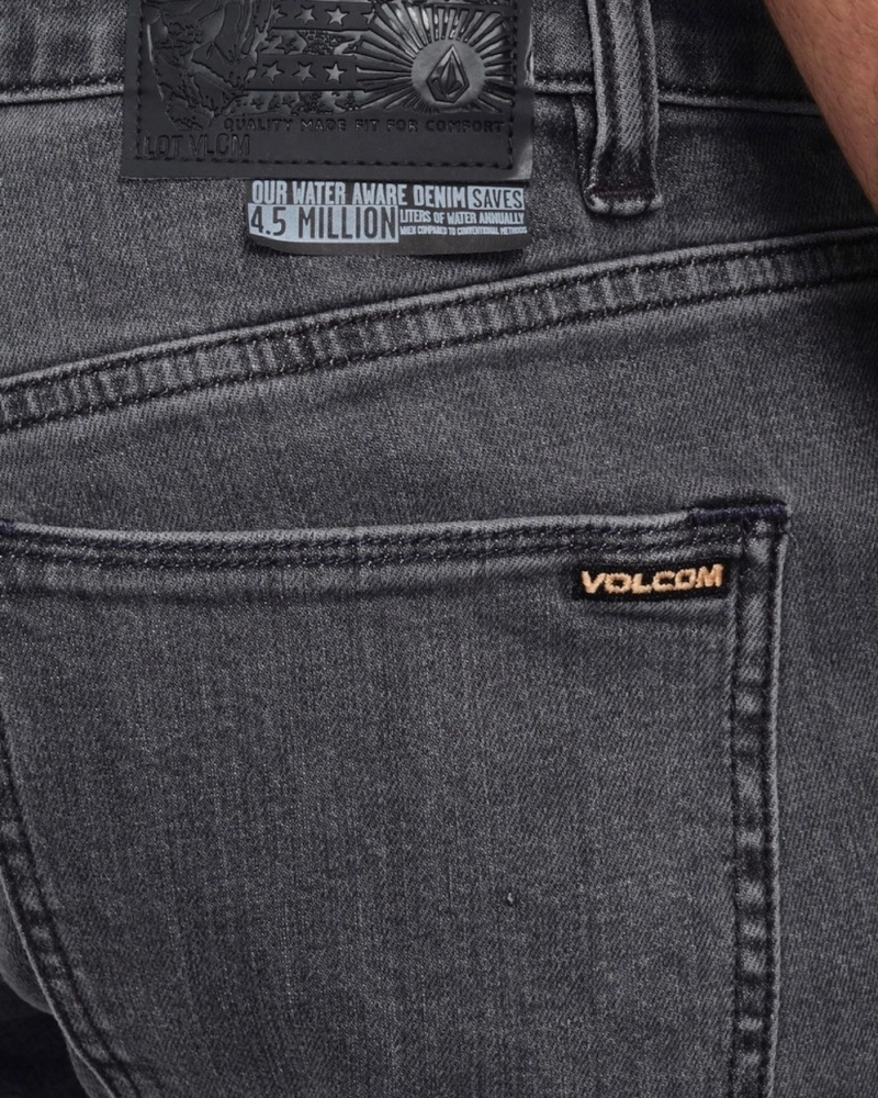 Pantalón Vaquero Volcom Vorta Slim Straight - Denim Gris