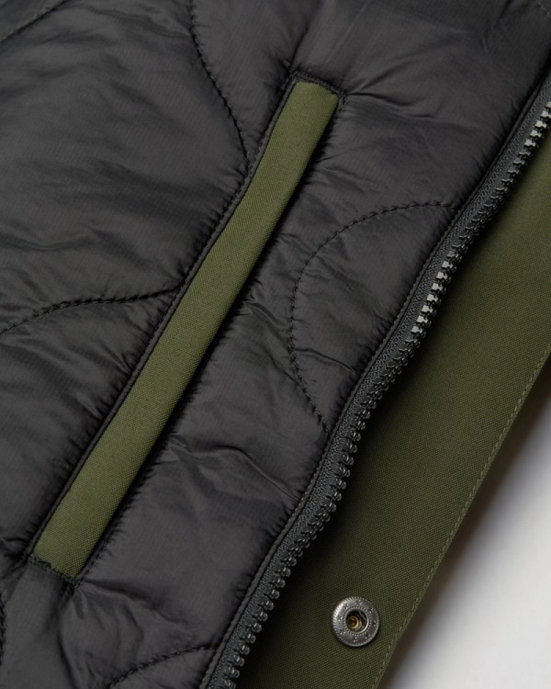 Parka Fishtail Element Hombre Verde Caqui Impermeable con Capucha Parka Fishtail Element Hombre Verde Caqui Impermeable con Capucha