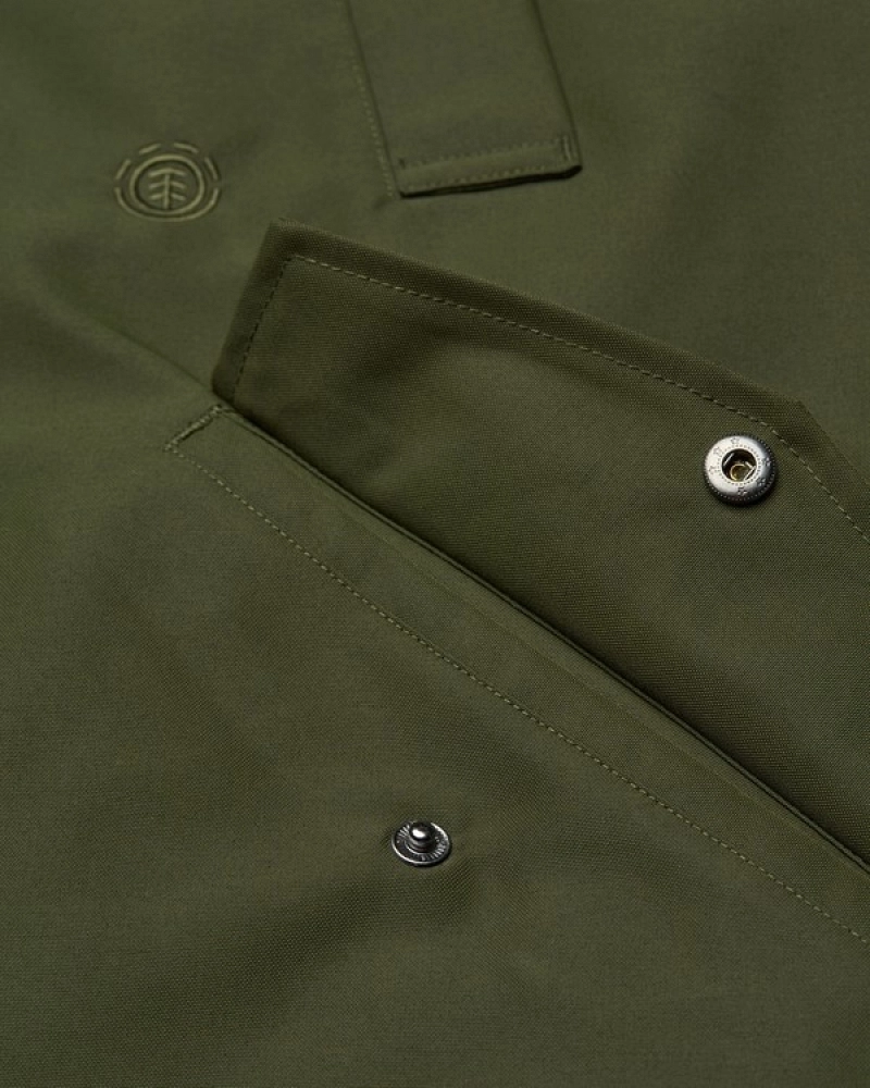 Parka Fishtail Element Hombre Verde Caqui Impermeable con Capucha Parka Fishtail Element Hombre Verde Caqui Impermeable con Capucha