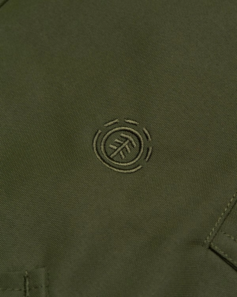 Parka Fishtail Element Hombre Verde Caqui Impermeable con Capucha Parka Fishtail Element Hombre Verde Caqui Impermeable con Capucha