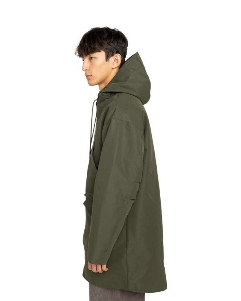 Parka Fishtail Element Hombre Verde Caqui Impermeable con Capucha Parka Fishtail Element Hombre Verde Caqui Impermeable con Capucha