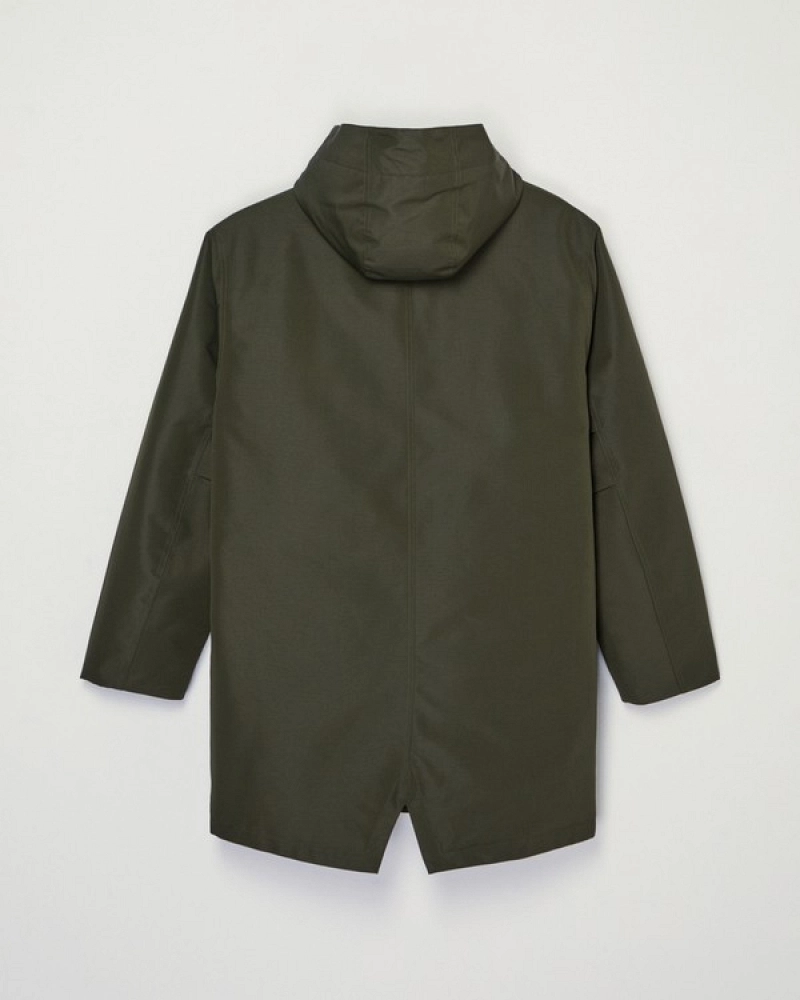 Parka Fishtail Element Hombre Verde Caqui Impermeable con Capucha Parka Fishtail Element Hombre Verde Caqui Impermeable con Capucha