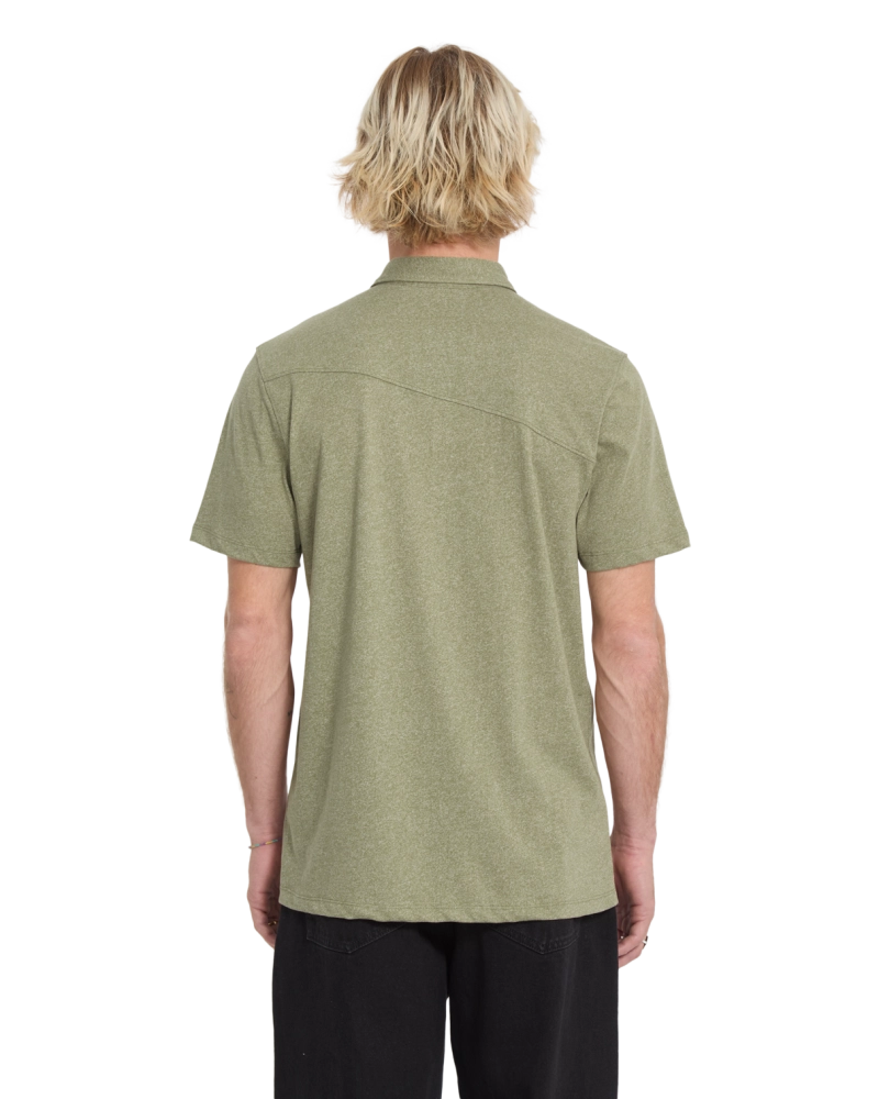 Polo Wowzer Volcom - Manga Corta Jaspeado Verde Oliva Polo Wowzer Volcom - Manga Corta Jaspeado Verde Oliva