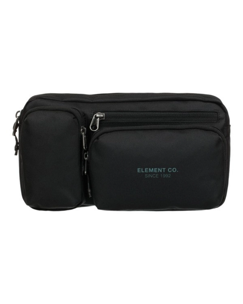 Riñonera Element Organizer Negra | Bolsa de Cintura Multibolsillo Unisex