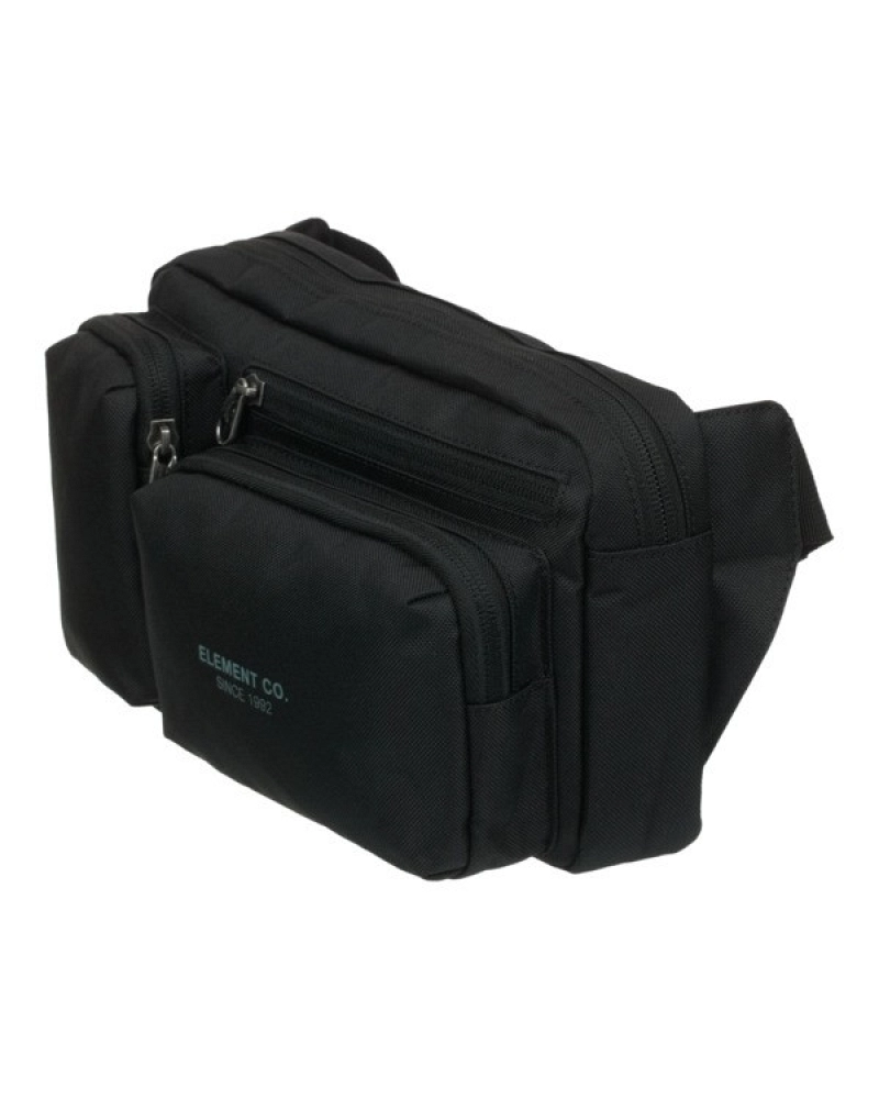 Riñonera Element Organizer Negra | Bolsa de Cintura Multibolsillo Unisex