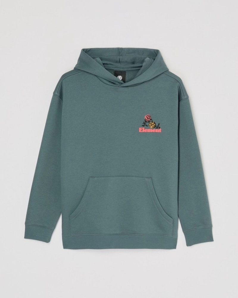 Sudadera con Capucha Element Hand Full Verde | Hoodie Unisex Estampado Floral Skate Sudadera con Capucha Element Hand Full Verde | Hoodie Unisex Estampado Floral Skate