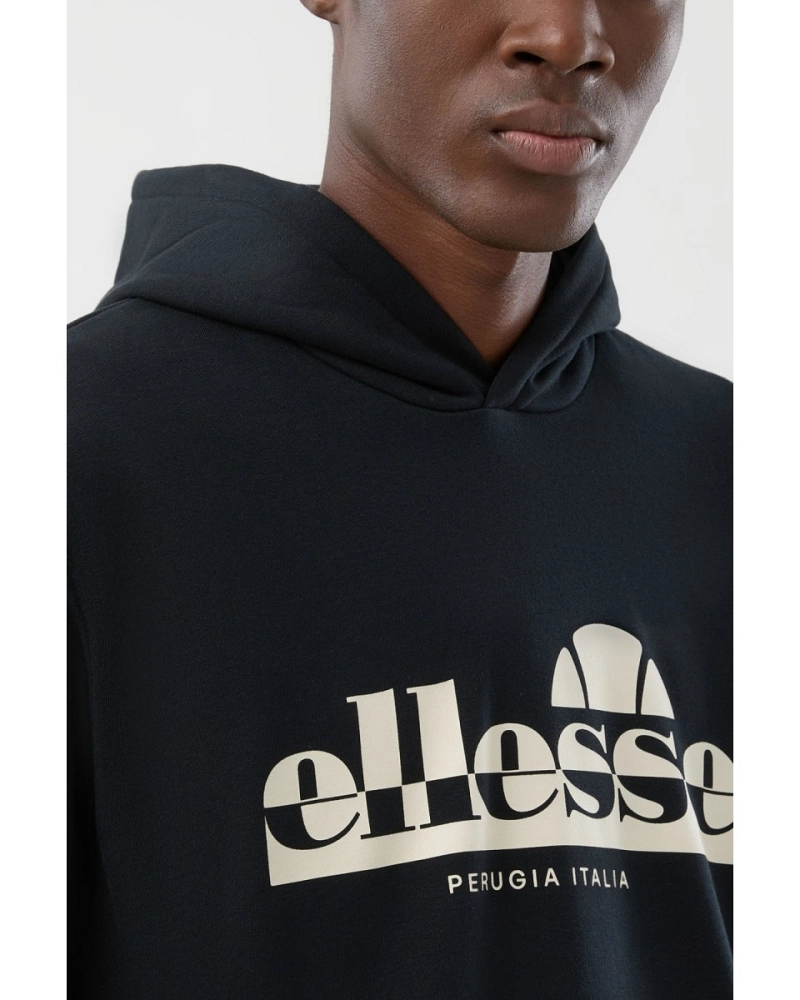 Sudadera con capucha Ellesse Plerica OH Hoodie hombre negra logo vintage Sudadera con capucha Ellesse Plerica OH Hoodie hombre negra logo vintage