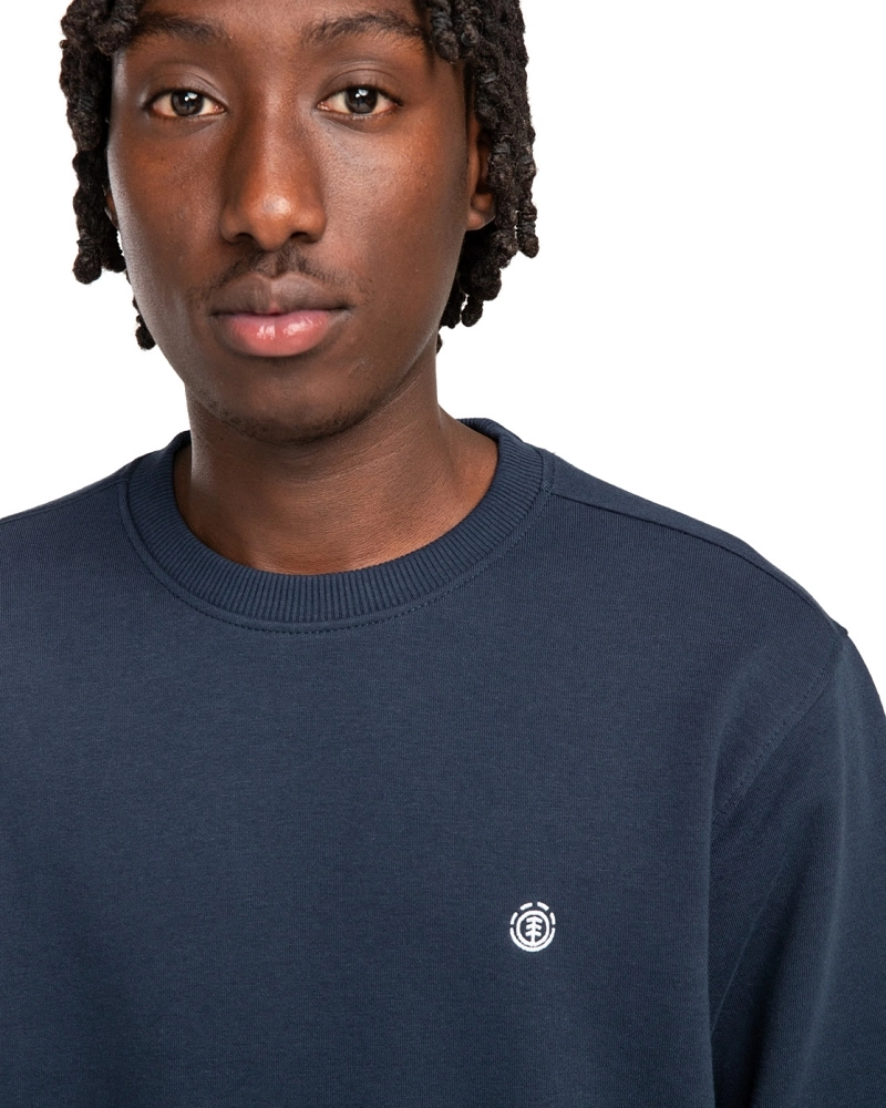 Sudadera Element Hombre Azul Marino Cuello Redondo  Icon Embroidery
