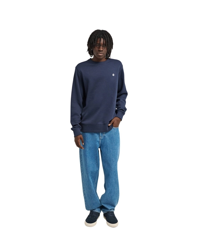 Sudadera Element Hombre Azul Marino Cuello Redondo  Icon Embroidery