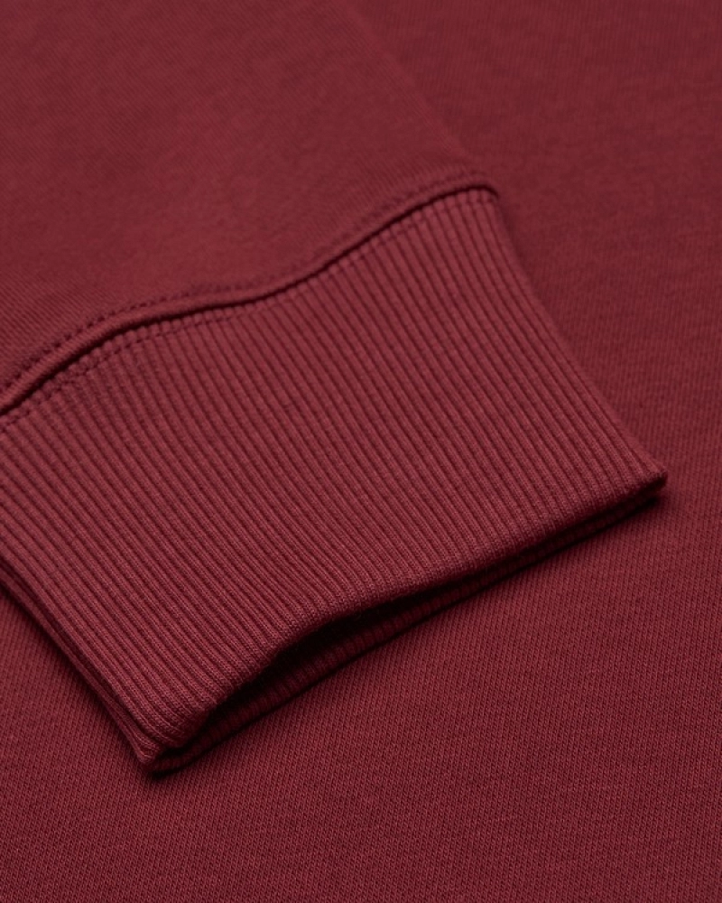Sudadera Element Hombre Granate Cuello Redondo | Icon Embroidery