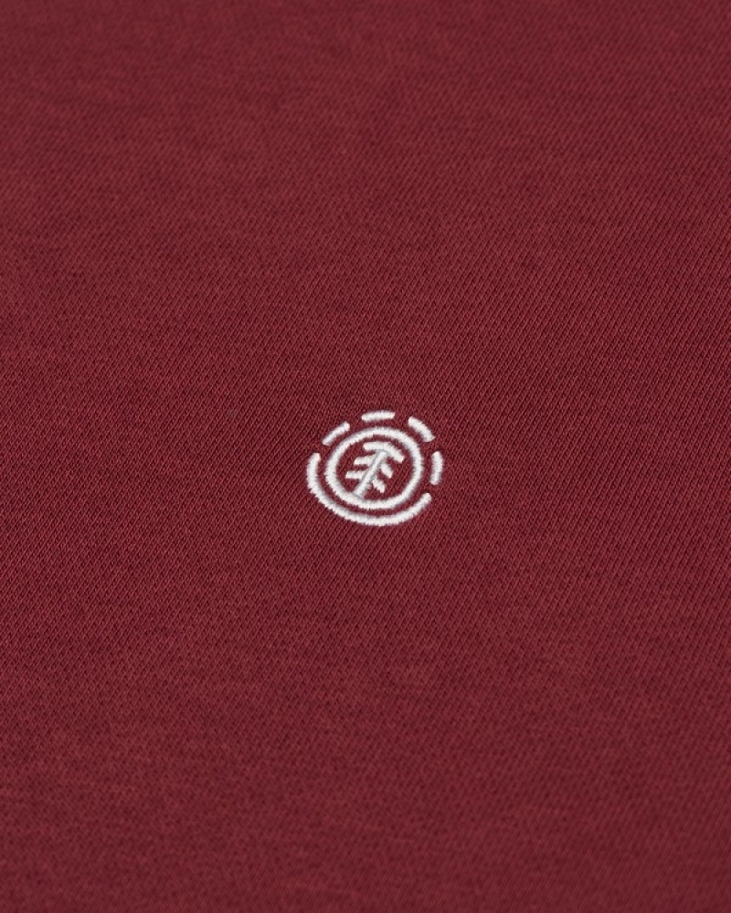 Sudadera Element Hombre Granate Cuello Redondo | Icon Embroidery