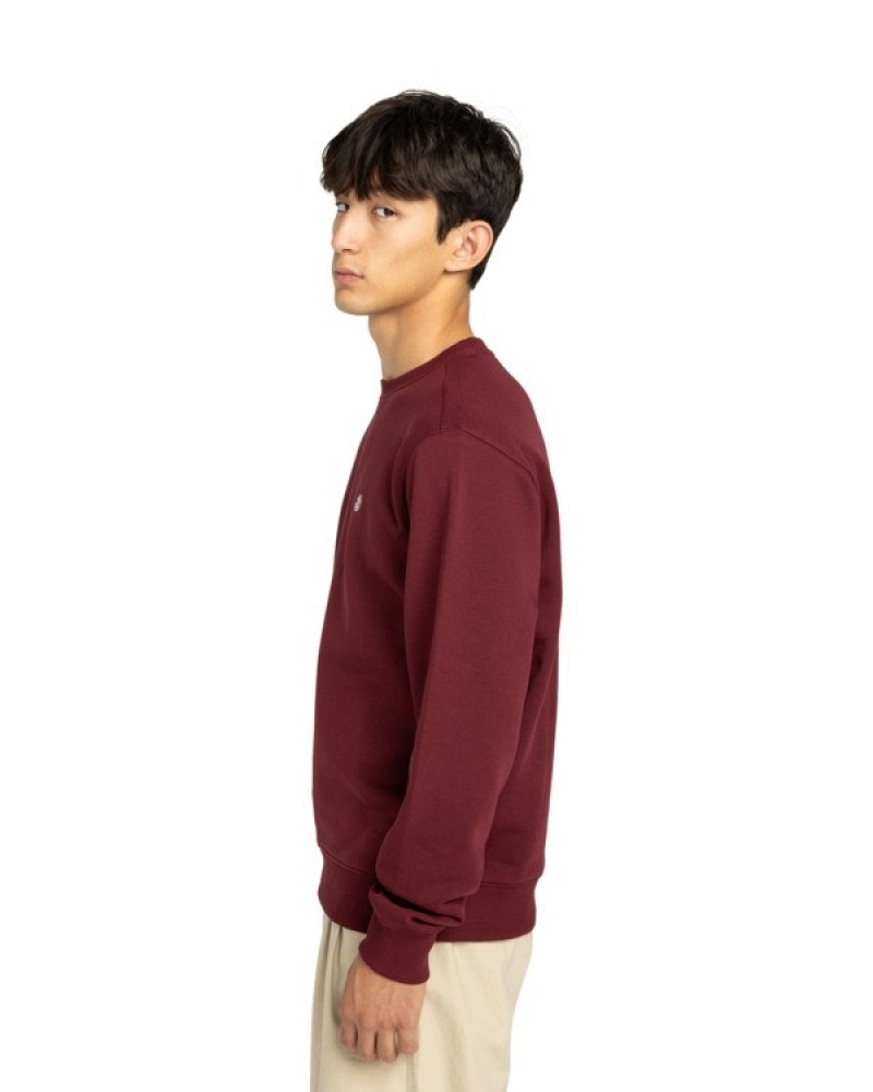 Sudadera Element Hombre Granate Cuello Redondo | Icon Embroidery