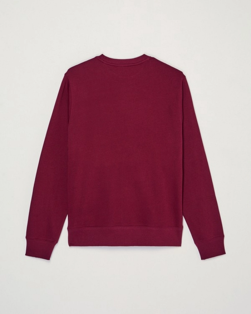 Sudadera Element Hombre Granate Cuello Redondo | Icon Embroidery