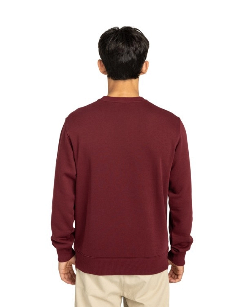 Sudadera Element Hombre Granate Cuello Redondo | Icon Embroidery