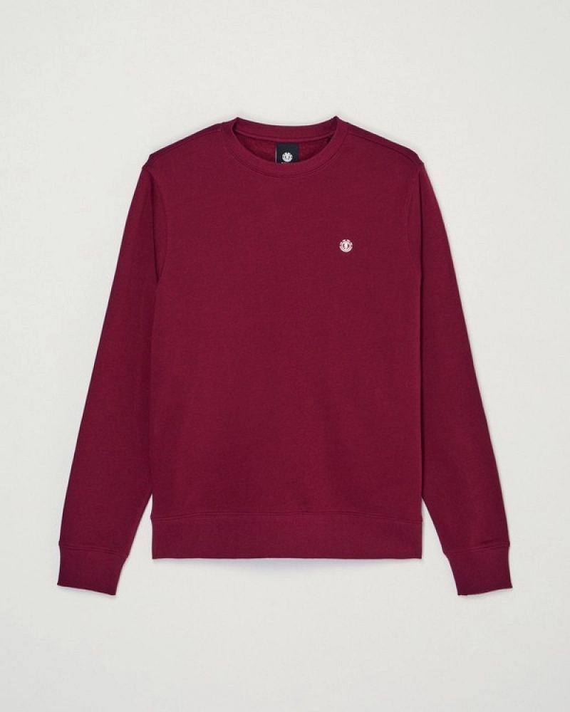 Sudadera Element Hombre Granate Cuello Redondo | Icon Embroidery