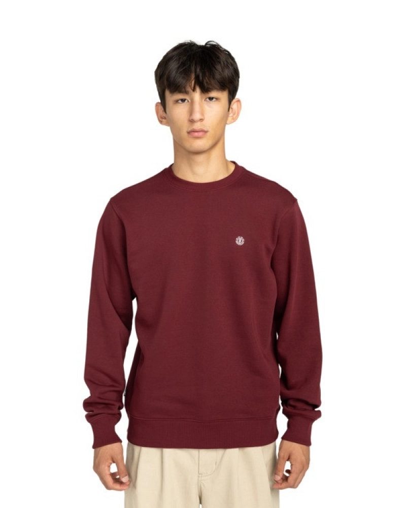 Sudadera Element Hombre Granate Cuello Redondo | Icon Embroidery