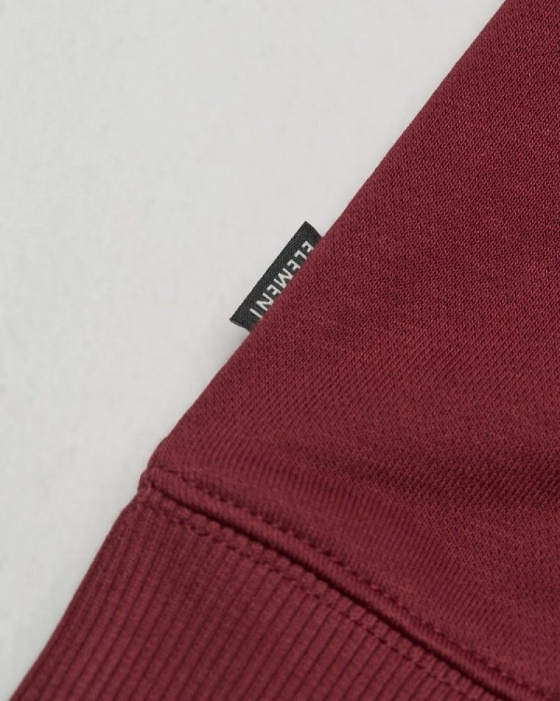 Sudadera Element Hombre Granate Cuello Redondo | Icon Embroidery