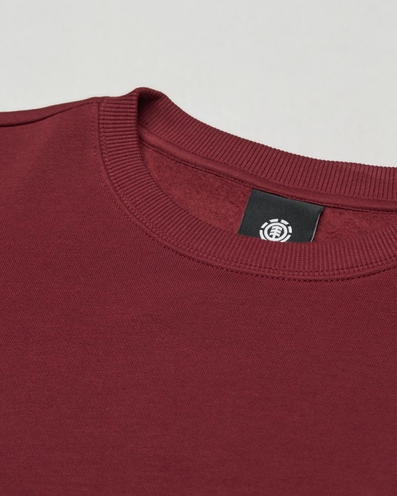 Sudadera Element Hombre Granate Cuello Redondo | Icon Embroidery