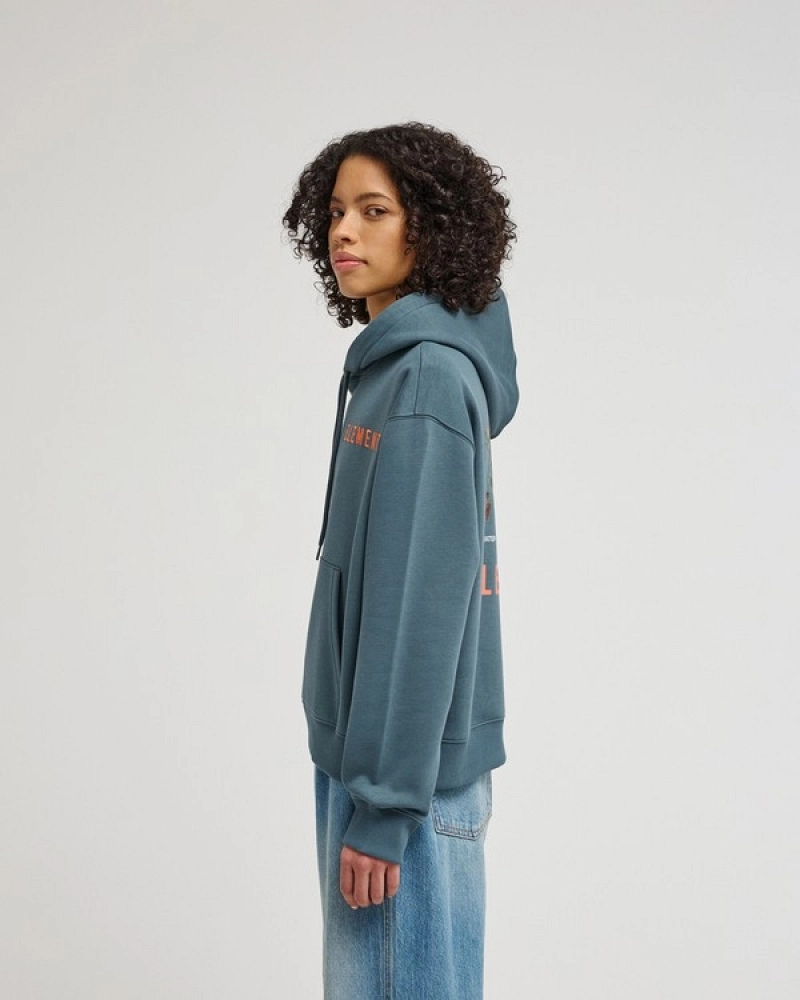 Sudadera Element Mujer Capucha Verde con Flores | Peace Of Mind Sudadera Element Mujer Capucha Verde con Flores | Peace Of Mind