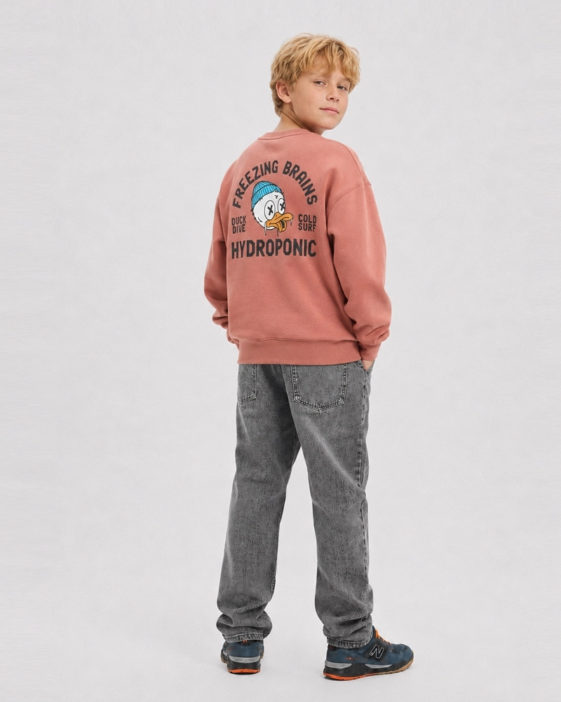 Sudadera Hydroponic Freezing Brains Rosa Empolvado - Niño Sudadera Hydroponic Freezing Brains Rosa Empolvado - Niño