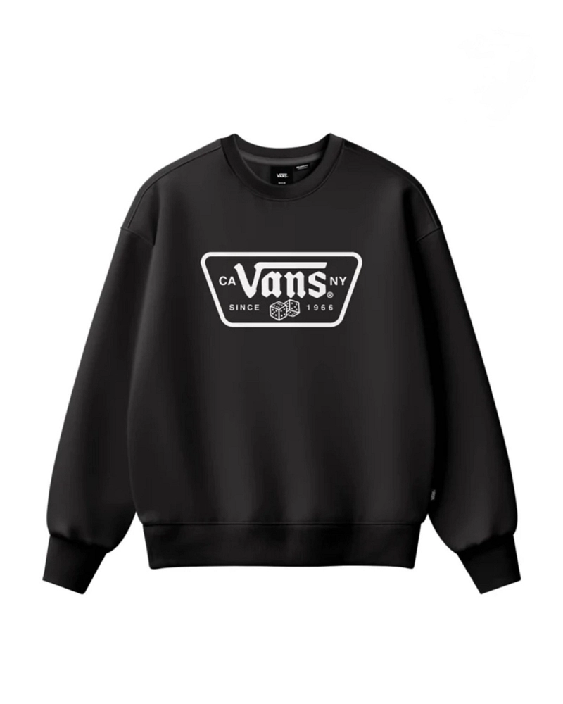 Sudadera Vans Full Patch Negra Oversize | Logo Clásico