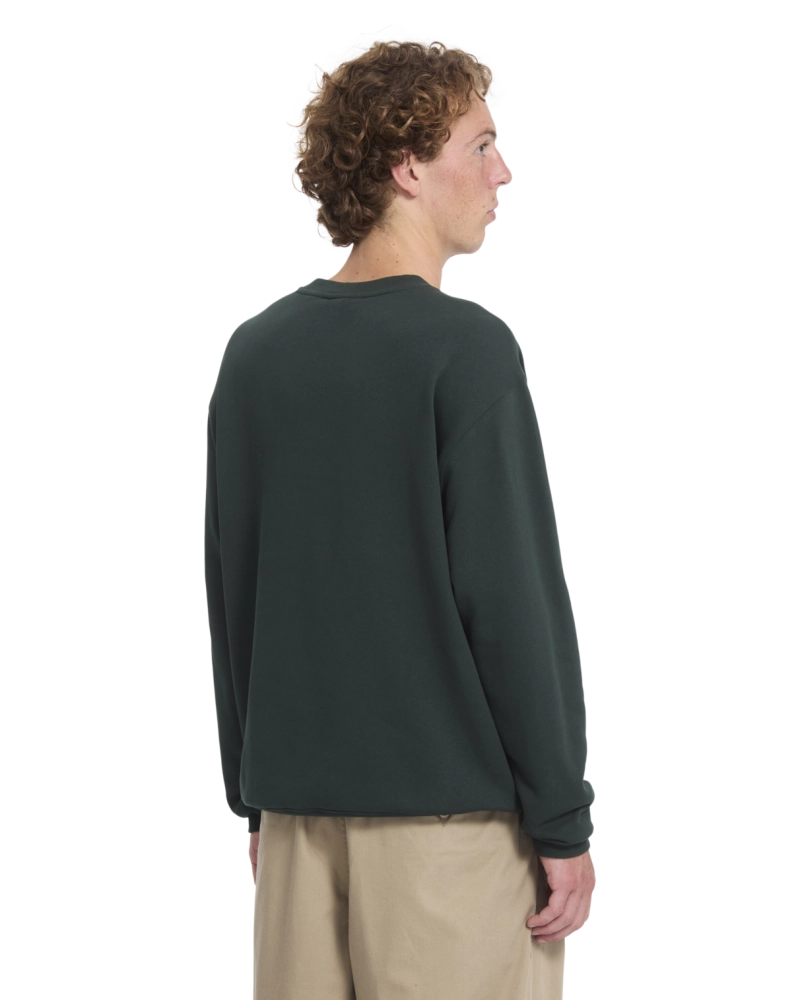 Sudadera Volcom Cuello Redondo Básica Logo Tono sobre Tono - Verde Bosque