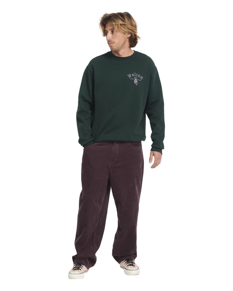 Sudadera Volcom Cuello Redondo Estampado Win Some, Lose Some - Verde Bosque