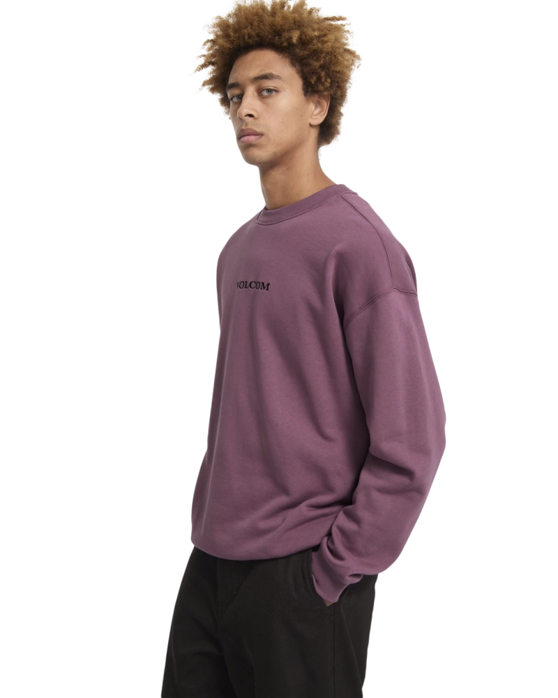 Sudadera Volcom Cuello Redondo Logo Bordado - Morado Sudadera Volcom Cuello Redondo Logo Bordado - Morado