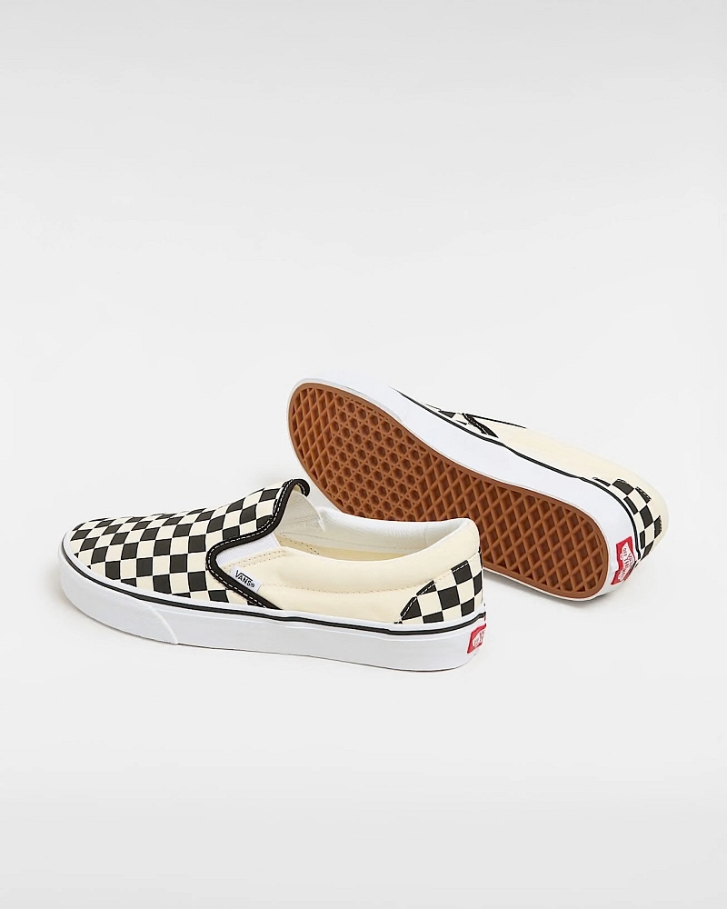 Vans Classic Slip-On Checkerboard Negro Blanco | Zapatillas Sin Cordones Unisex Vans Classic Slip-On Checkerboard Negro Blanco | Zapatillas Sin Cordones Unisex