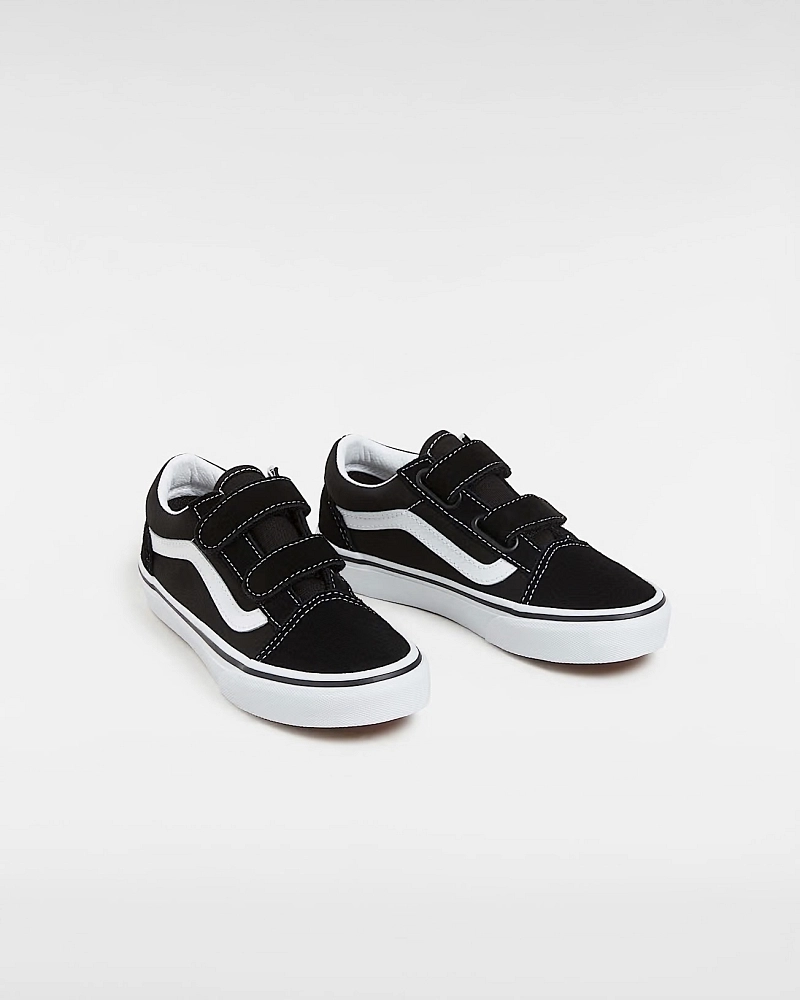 Vans Old Skool V Negro Niño 4-8 Años | Velcro Sin Cordones Vans Old Skool V Negro Niño 4-8 Años | Velcro Sin Cordones