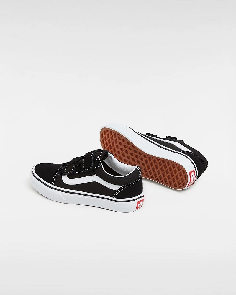 Vans Old Skool V Negro Niño 4-8 Años | Velcro Sin Cordones Vans Old Skool V Negro Niño 4-8 Años | Velcro Sin Cordones
